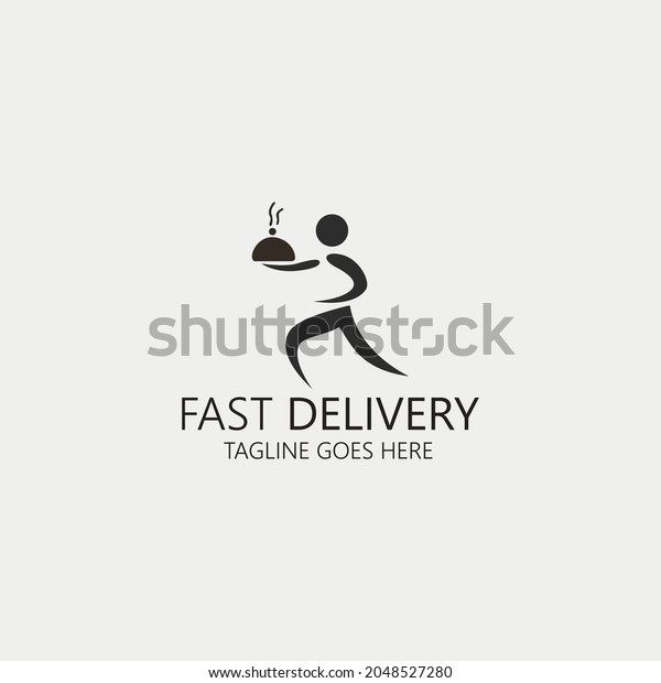 Fast delivery logo design template.\
Food point logo design concept. Vector\
illustration