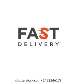 Fast delivery logo design vector illustration