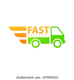 Fast Delivery Logo Icon Car Illustration Stock Vector (Royalty Free ...