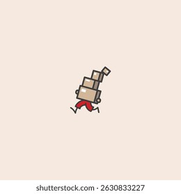 Fast delivery logo icon flat vector design
