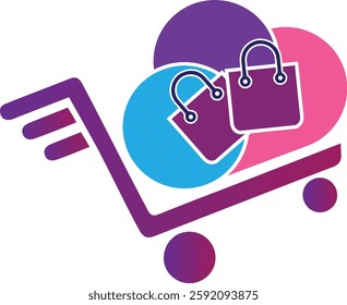 Fast delivery logo online shopping logo