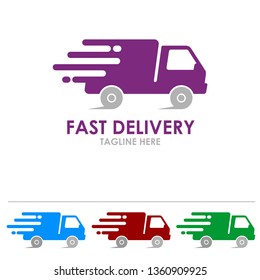 Fast Delivery Logo, Shipping Design Concept, Template Design, Creative Symbol, Icon