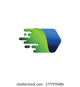 logotipo de entrega rápida, logotipo de entrega de tecnología