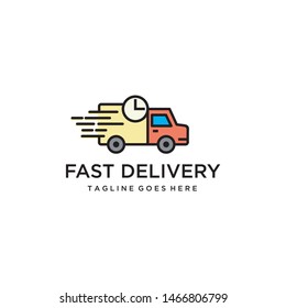 Fast Delivery Logo Template Design Vector.