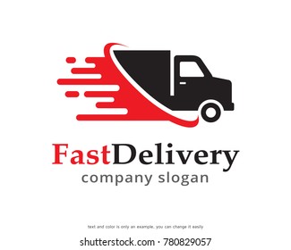 Fast Delivery Logo Template Design Vector, Emblem, Design Concept, Creative Symbol, Icon