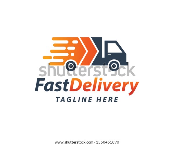 Fast Delivery Logo Template Design Vector Stock Vector (Royalty Free ...