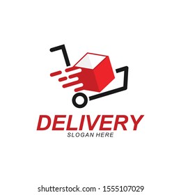 Fast delivery logo template illustration icon design