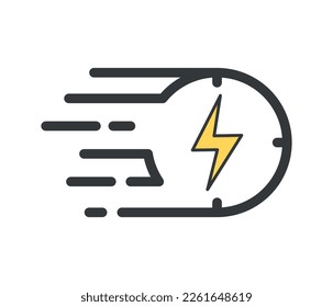 fast delivery logo vector icon.
