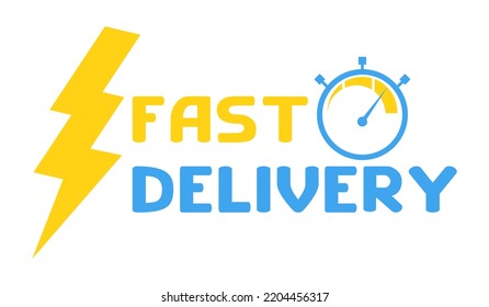 Fast Delivery Logo. Vector Illustration