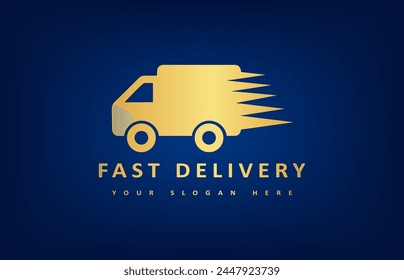 Fast delivery logo vector. Van design.