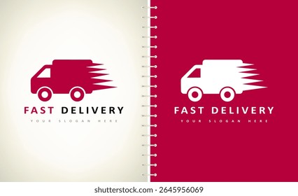 Fast delivery logo vector. Van design