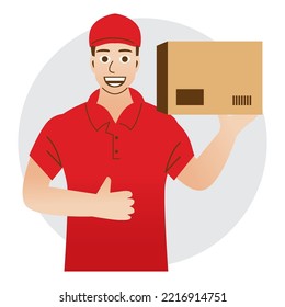 Entrega rápida de caja de carga uniforme a los clientes. Servicio de envío de postman y de compras exprés.