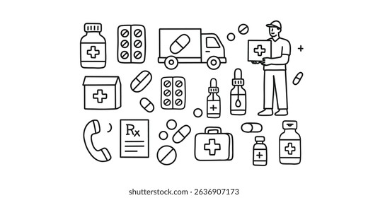 fast delivery of medications, pharmacy service and courier delivery