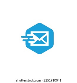 Fast Delivery Message inside Hexagon shape