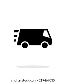 Fast delivery Minibus icon on white background. Vector illustration.