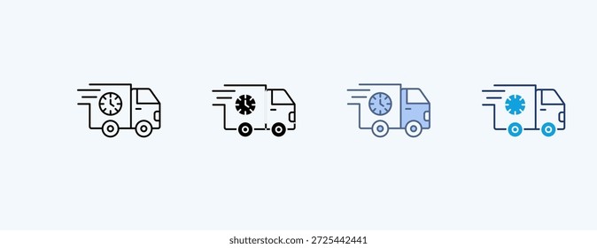 Entrega rápida Icono múltiple Vector de ilustración