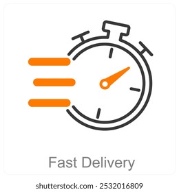 Fast Delivery and offer icon concept