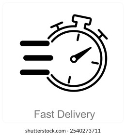 Fast Delivery and offer icon concept