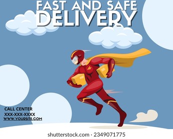 Fast delivery package by mobile phone. Order package in Tracking courier by map application. Online delivery phone concept. Vector illustration