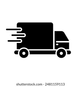 Plantilla de ilustración de diseño de Vector de icono de paquete de entrega rápida