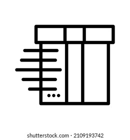 Fast delivery, parcel box icon. Outline style. Vector. Isolate on white background.