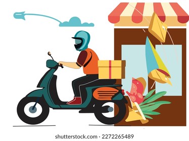 fast delivery of products from the store