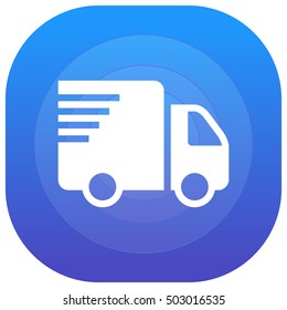 Fast Delivery Purple - blue circular UI/UX App Icon / Logo Design