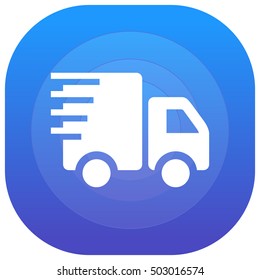 Fast Delivery Purple - blue circular UI/UX App Icon / Logo Design