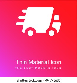 Fast Delivery red and pink gradient material white icon minimal design