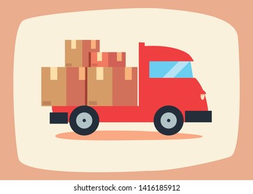 fast delivery related vector ilustration