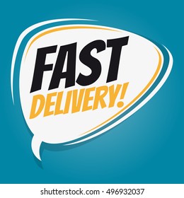 fast delivery retro speech balloon