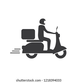 Fast delivery scooter icon.
