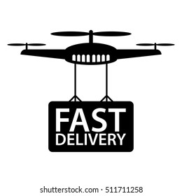 Fast delivery service by a drone.