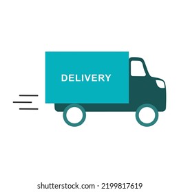 Fast Delivery Service Concept Flat Vector Illustration. Marketplace With Delivery Service Concept. Stay Home. Parcel Delivery. Transport Company Service For Large And Small Business.