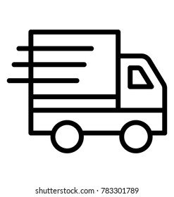 Fast delivery service concept, line vector icon