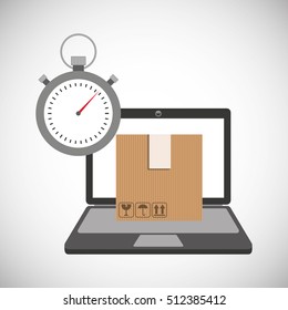 fast delivery service icon vector illustration design