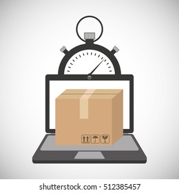 fast delivery service icon vector illustration design