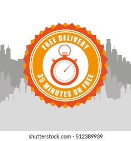fast delivery service icon vector illustration design