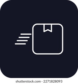 Fast delivery delivery service icons with black filled outline style. Shipping logistics symbol sign. Simple vector illustration. Related to package, fee, fast courier