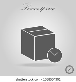 Fast Delivery Service line flat vector icon for mobile application, button and website design. Illustration isolated on white background. EPS 10 design, logo, app, infographic.
