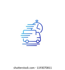 fast delivery service, line vector icon