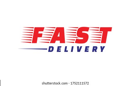 Imagen vectorial de entrega rápida del logotipo de servicio de entrega rápida