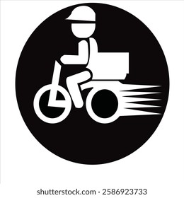 fast delivery service man giving box to customer door vector illustration. safe delivery of goods concept.  cartoon minimal style. one line delivery shipment worker people