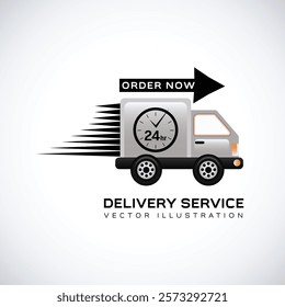 Fast Delivery Service Truck Delivery service concept order now