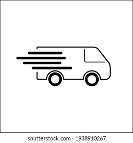 Ilustración del símbolo del logotipo del vector del servicio de entrega rápida