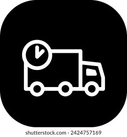 Fast delivery delivery services icon with black filled line outline style. service, delivery, fast, express, shipping, courier, order. Vector Illustration