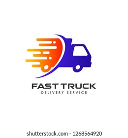 fast delivery services logo design. courier logo design template icon vector illustration