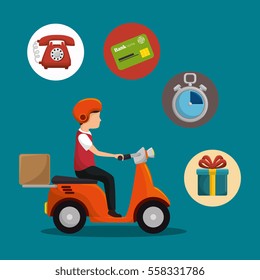 fast delivery set icons