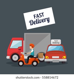 fast delivery set icons