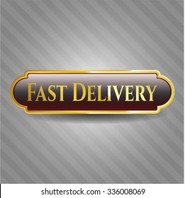 Emblema brillante de entrega rápida